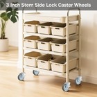 3 8  Stem Caster Wheels  3  Inch Heavy Duty Casters Set Of 4  Grey Color