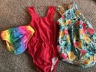 Vtg 25 Lot Of  Girl Summer 3t Toddler Clothes 3 Bathing Suit shorts Outfit  Pj   s