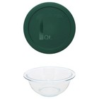 Pyrex 322 Thyme Green 1-qt Glass Mixing Bowl Set  4-pack  
