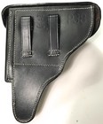 Wwii German Walther P38 Pistol Hard Shell Holster- Black Leather