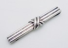 Vintage Tiffany   Co  1992 Signature Cross 48mm Tie Bar clip In Sterling Silver