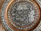 Antique Middle Eastern Persian Hammered Copper Tin Tray 12 