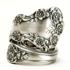 925 Sterling Silver Oxidized Spoon Ring Adjustable Jewelry Gifts For   
