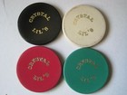 4 Rare Vintage Crystal Lil s Casino Las Vegas Nevada   Gaming Chips 