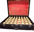 Edison Cylinder Phonograph Record Suitcase With 40 Good 4m Blue Amberol Records
