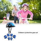 7pcs Durable Protective Gear Outfit Kids Helmet Knee Wrist Guard Elbow Pad Gift