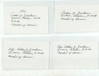 Signed Lot Two Cards Medal Of Honor Winners Arthur J  Jackson   George E  Wahlen