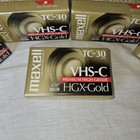 5 Maxell Hgx-gold Tc-30 Vhs-c Camcorder Video Cassette Tape  blank   New Sealed