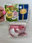 New Vintage Leewards   velvet Jewel    Red Sequin Beaded Christmas Ornament Kit 
