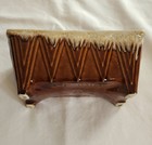Vintage Cookson Pottery Planter Cp-t318  Usa Brown Drip Glaze Mid-century Modern