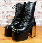 Wicked Gothic Killstar Women s 14  Platform Boots Shoes Goth Girl Emo Size 6