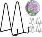 6 Inch Plate Stands For Display  5 Pack Plate Holder Display Stand  Black Met   