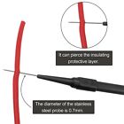2 Pairs Multimeter Voltmeter Cable Ultra Fine Needle Tester Probe Test Lead Cord