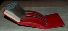 Vintage Zephyr American Rolodex V-file Jr   V535-j - Hammered Red Finish