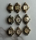 Lot Of 9 Vintage 10k Rgp   Gf Bezel Ladies Cocktail Watches Gruen Bulova Elgin