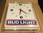 Vintage  Bud Light Beer Lighted Bar Clock    Lanshire Movement  Ck Shipping Note