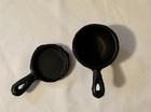 Vintage Miniature Dollhouse Cast Iron Skillet Pot Lot 2 Pc Taiwan
