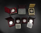 Canada Lot Of 7 X Silver  1 One Dollar Coin - 1971  1976  1978  1980  1985  1986