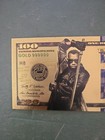   100 Us Dollar Bill Novelty  24k Gold Foil Novelty Banknote With Character   