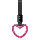 Bling Heart Car Handle Strap Drift Charm Car Accessories Hot Pink Heart Style