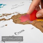 Scratch Off Map Of The World   Deluxe 36 X 24 Inches  Multi-color And White 