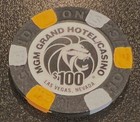 Obsolete Mgm  100 Chip  Las Vegas Mint-uncirculated
