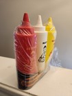 New Retro Vintage Condiment Picnic Diner Squeeze Bottle Set Ketchup Mustard Mayo