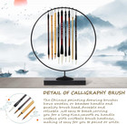 10pcs Chinese Calligraphy Brush Set  Writing Brush With Bamboo Storage Scoll  Ja