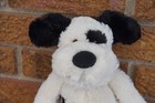 Plush Jellycat Medium Bashful Black   Cream Puppy Dog Stuffed Animal Soft Doll
