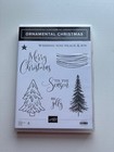 Stampin  Up  Ornamental Christmas Cling Stamp Set   Dies