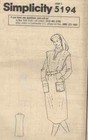 Simplicity 5194 Misses  Size 6-10 Pullover Jumper Sewing Pattern Vintage