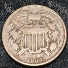 1864  Two Cent Piece - Small Motto