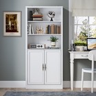 Bookshelves Bookcases With Doors Floor Standing 6 Tier Display Storage Shelf