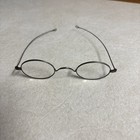 Antique Civil War Era Steel Wire Rim Spectacles Glasses C-bridge Straight Temple