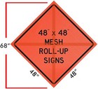 48  Mesh Orange Mutcd Roll-up Traffic Safety Sign   Aluminum Sign Stand Kit