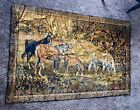 Vintage Tapestry Horses Equestrian 74  X 48 5 Rustic Country Mancave Camp Decor