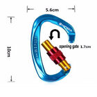 Climbing Rock Aluminum Locking D-shape 25kn Screw Carabiner Hook Caving Rescue