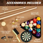 7 5 Ft Billiard Pool Table With Cue Rack  Dartboard  And Game Accessories  Tan