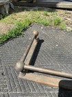 Antique 19th Century Brass Fireplace Fender In Unrestored Condition