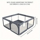 48 x48  Baby Playpen Large Activity Center Safety Play Yard Indoor Outdoor Grey