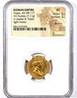 Trajan Gold Av Aureus Roman 12 Caesars Coin 98-117 Ad - Certified Ngc Xf  ef 
