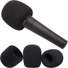 6x Microphone Handheld Grill Windscreen Filter Sponge Foam Mic Cover Black