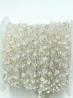 Rosary Chain Crystal Quartz Hydro Faceted Rondelle Rosary Beads Chain 