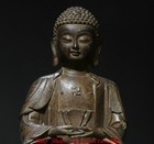 7 old Tibet Bronze Gilt Shakyamuni Sakyamuni Amitabha Buddha Statue Sculpture