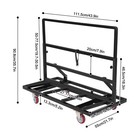 Foldable Drywall Cart Dolly Folding 2200lbs Plywood Plasterboard Glass Trolley