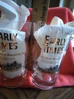 Set Of 2 Vtg Early Times Kentucky Bourbon Highball Whiskey Glasses Steamboat