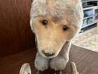 Steiff Small Bear On Wheels Antique Ride-on Stuffed Animal Toy 17x13