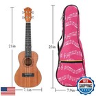 Ukulele Soprano Bag ukulele Case 21  Waterproof Oxford Musical Note Case Sing