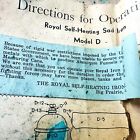 Antique 1940s Royal Sad Iron Model D Kit Set Gas Powered Wwii Aluminum Ban Usa