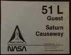 1986 Sts-51-l  challenger Disaster  Saturn Causeway Vip Vehicle Pass Super Rare 